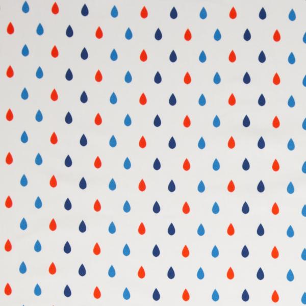 Canvas Heiner, weiß, orange blaue Tropfen